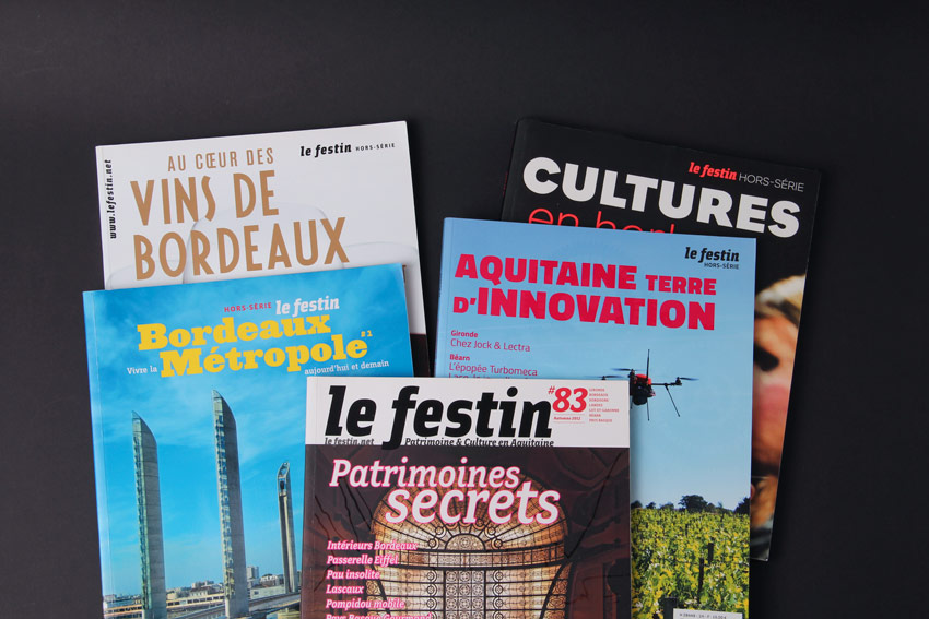 Journaliste professionnel, je collabore régulièrement à la revue bordelaise Le Festin.