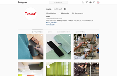 Animation du compte Instagram de la société Texaa.